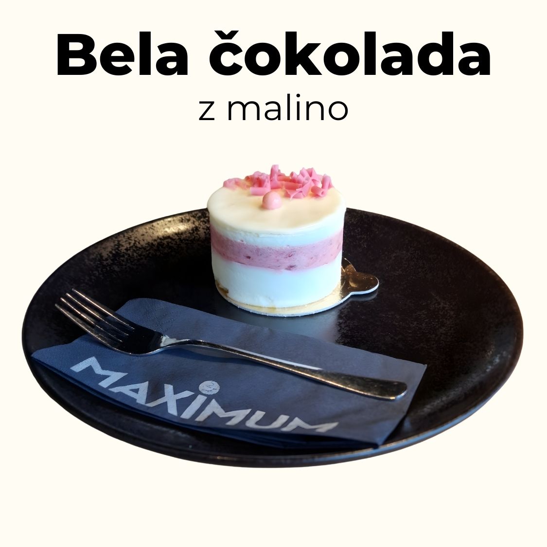 Bela čokolada z malino